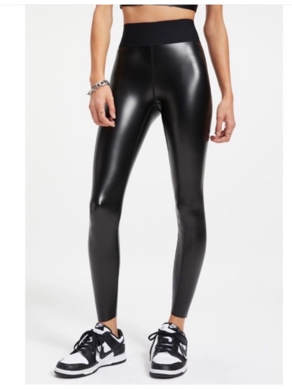 Good American Rubberized Icon High Rise Legging-sz 3 (Large)